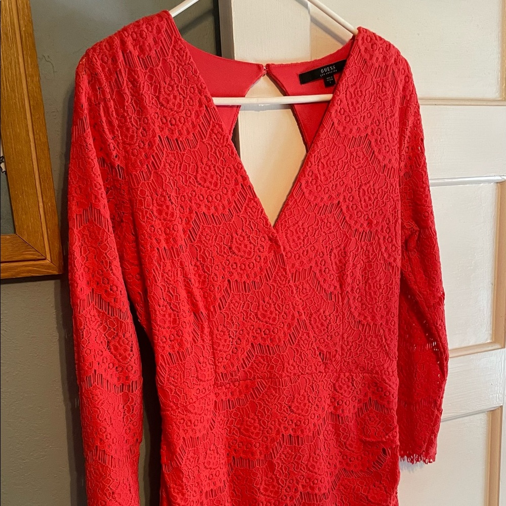 Coral guess dress